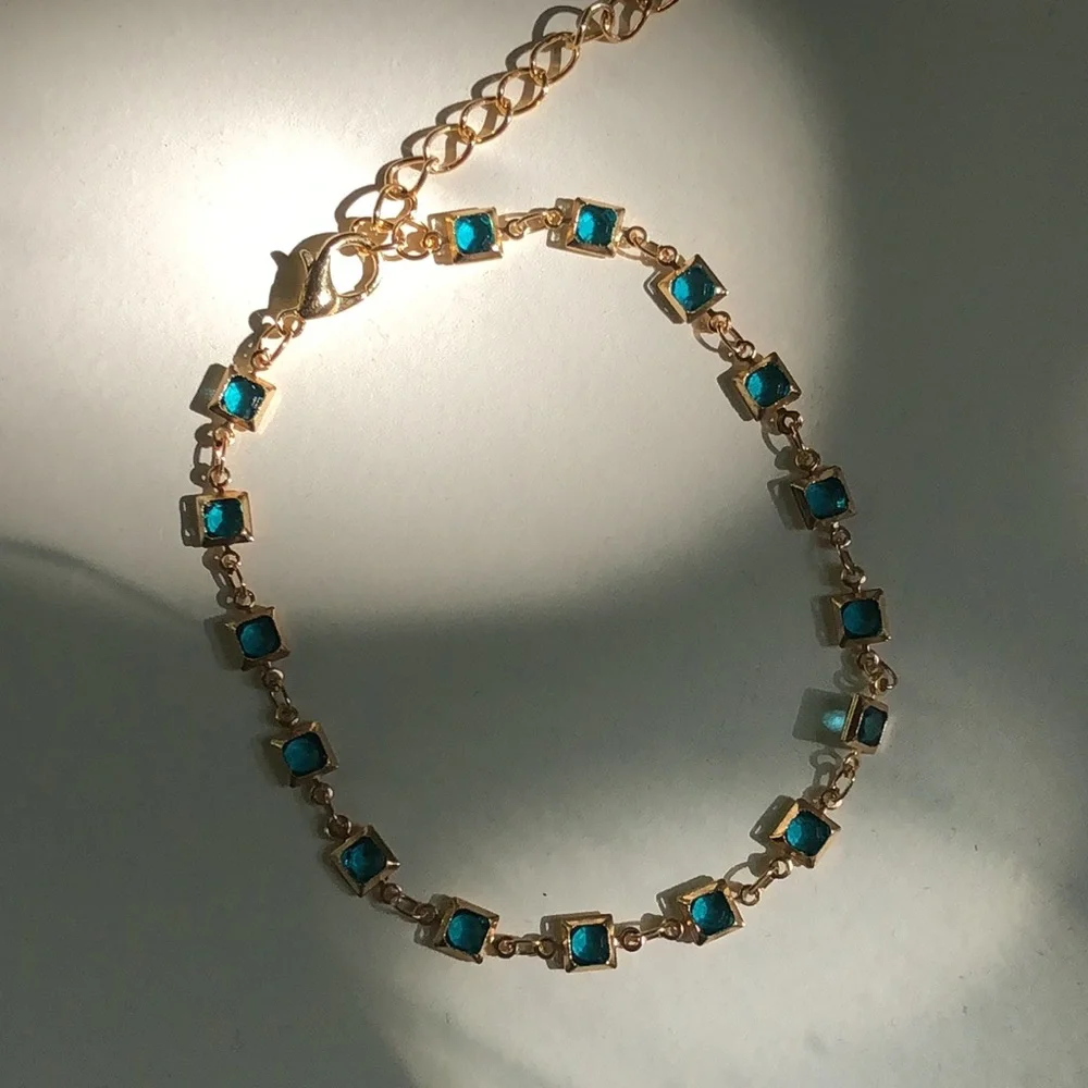 Blue Gold Toned Bracelet - Picture 2 of 7